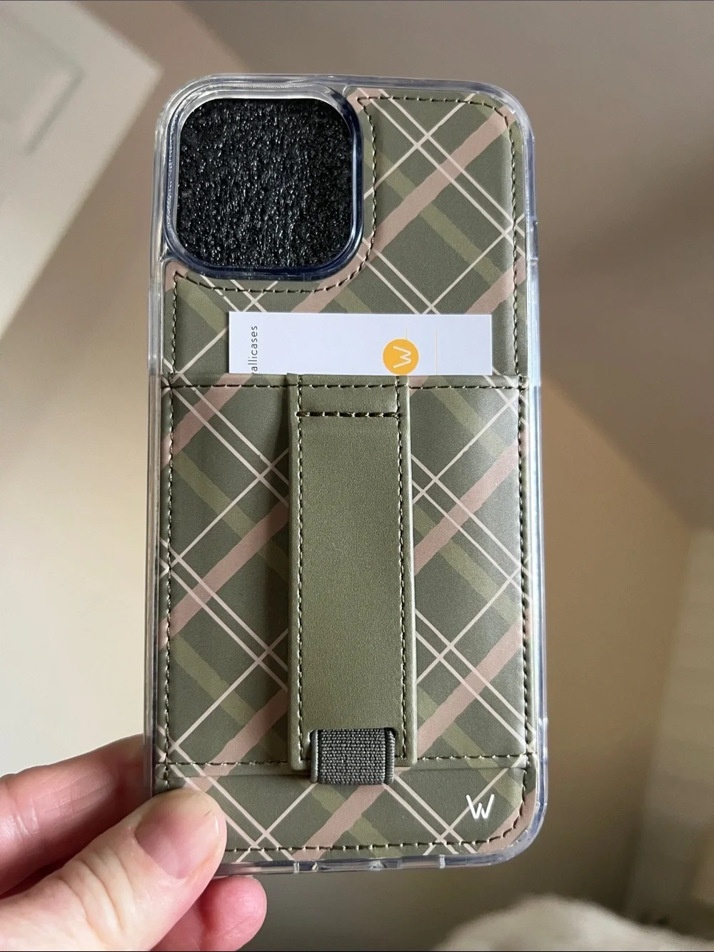 Wall Case “Stars Hollow by Casey Holmes” Green Plaid iPhone 13 Pro Max NWT